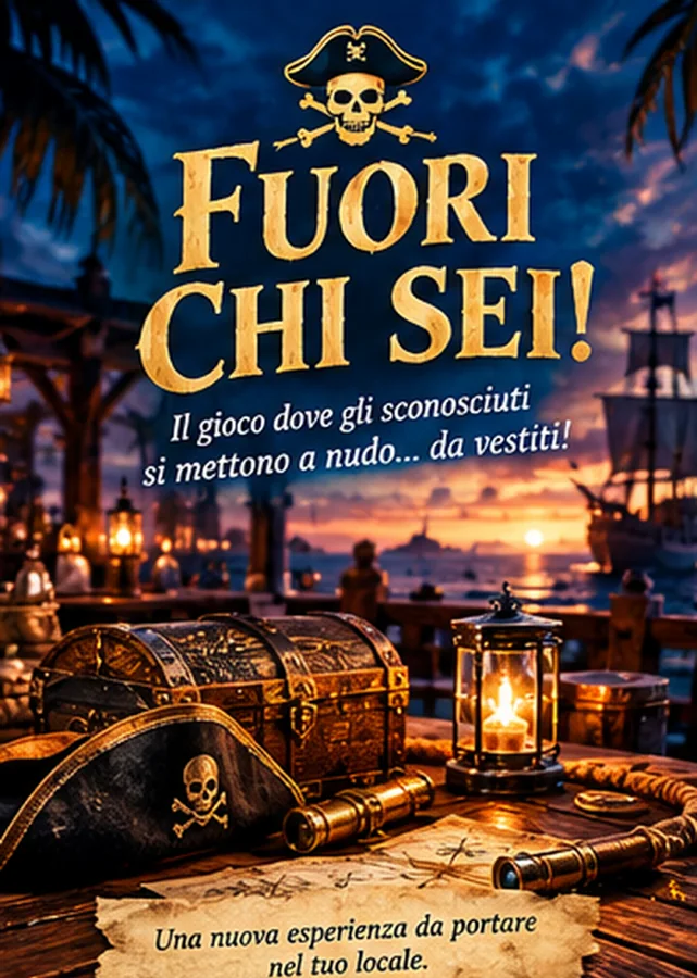 FUORI CHI SEI! — marchio originale con teschio pirata